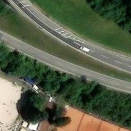Sand Volleyball Court in München, BY — aerial view