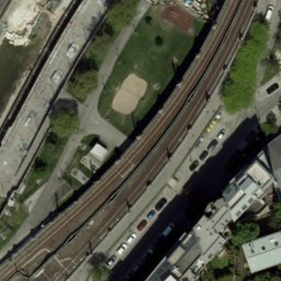 Sand Volleyball Court — aerial view