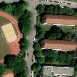 Sand Volleyball Court — aerial view