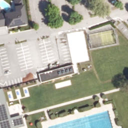 Sand Volleyball Court — aerial view