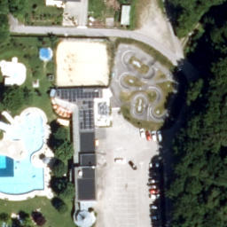 Sand Volleyball Court — aerial view