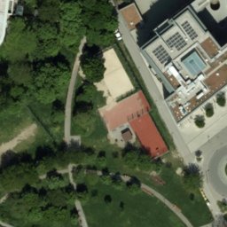 Sand Volleyball Court — aerial view