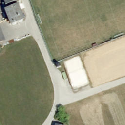 Sand Volleyball Court — aerial view