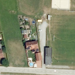 Sand Volleyball Court — aerial view