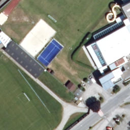 Sand Volleyball Court — aerial view
