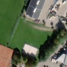Sand Volleyball Court — aerial view
