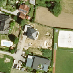 Sand Volleyball Court — aerial view