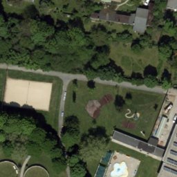Sand Volleyball Court — aerial view