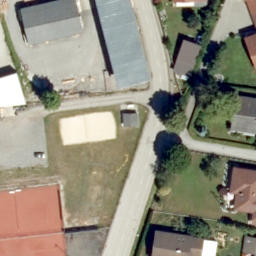 Sand Volleyball Court — aerial view