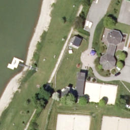 Sand Volleyball Court — aerial view