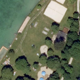 Sand Volleyball Court — aerial view