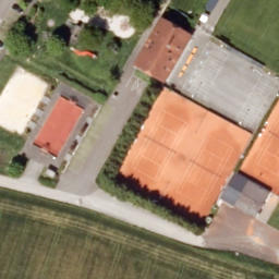 Sand Volleyball Court — aerial view