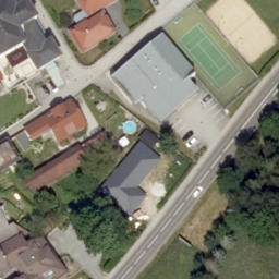 Sand Volleyball Court — aerial view