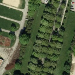 Sand Volleyball Court — aerial view
