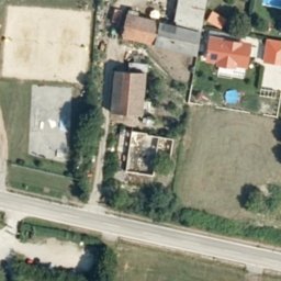 Sand Volleyball Court — aerial view