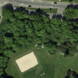 Sand Volleyball Court — aerial view