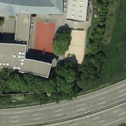 Sand Volleyball Court — aerial view