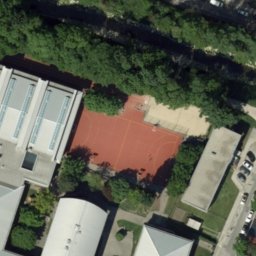 Sand Volleyball Court — aerial view