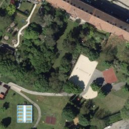 Sand Volleyball Court — aerial view