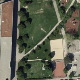 Sand Volleyball Court — aerial view