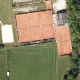 Sand Volleyball Court — aerial view