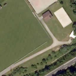 Volleyball Court near Handenberg — aerial view