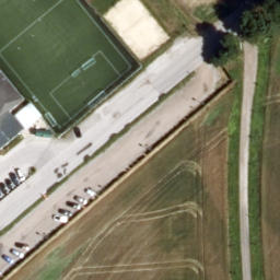 Sand Volleyball Court — aerial view