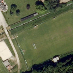 Sand Volleyball Court — aerial view