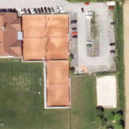 Sand Volleyball Court — aerial view