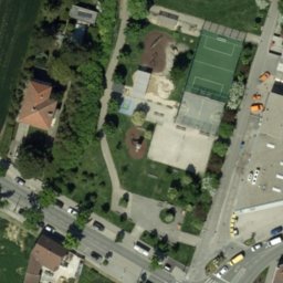 Sand Volleyball Court — aerial view