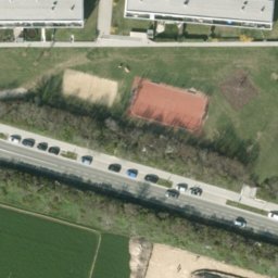 Sand Volleyball Court — aerial view