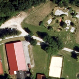 Sand Volleyball Court — aerial view