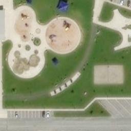 Malartic Beach Volleyball Court — aerial view