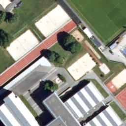 Sand Volleyball Court — aerial view