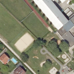 Sand Volleyball Court — aerial view