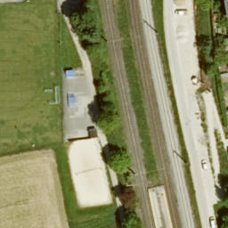 Sand Volleyball Court — aerial view