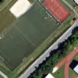 Sand Volleyball Court — aerial view
