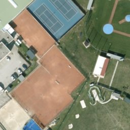 Sand Volleyball Court — aerial view