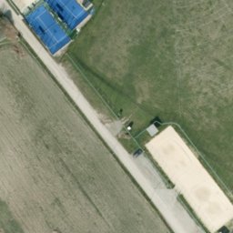 Sand Volleyball Court — aerial view