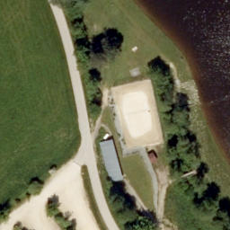 Sand Volleyball Court — aerial view