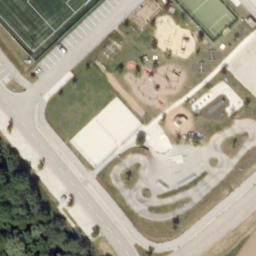 Sand Volleyball Court — aerial view
