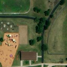 Devils Lake Beach Volleyball Court — aerial view