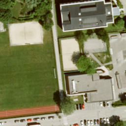 Sand Volleyball Court — aerial view