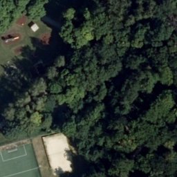 Sand Volleyball Court — aerial view