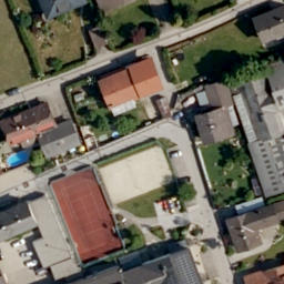 Sand Volleyball Court — aerial view