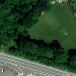 Grass Volleyball Court — aerial view