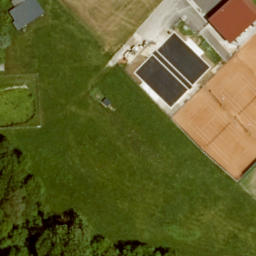 Sand Volleyball Court — aerial view