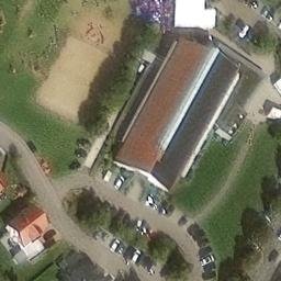 Sand Volleyball Court in Schwenningen, Baden-Württemberg — aerial view