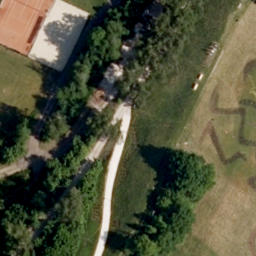Sand Volleyball Court — aerial view