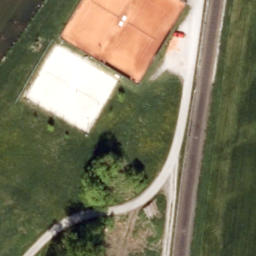 Sand Volleyball Court — aerial view